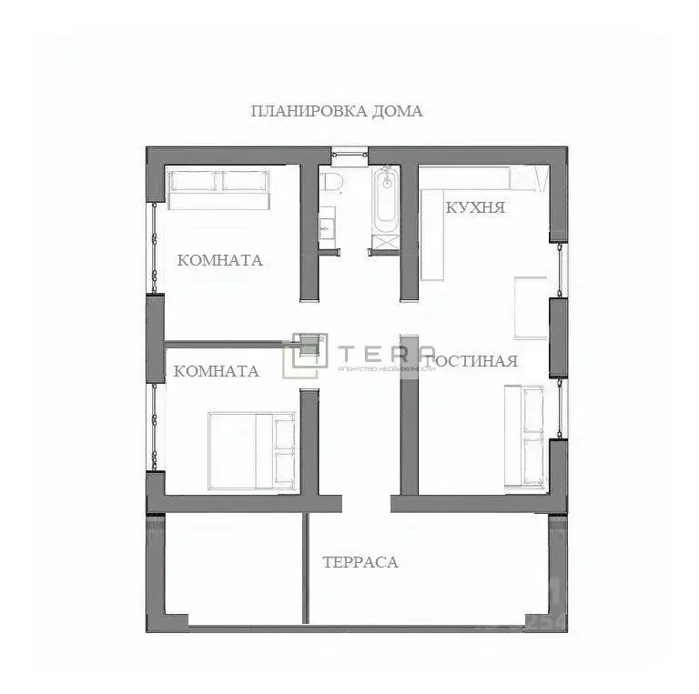 Дом в Башкортостан, Иглинский сельсовет, с. Иглино ул. Анискина, 7 (60 ... - Фото 2