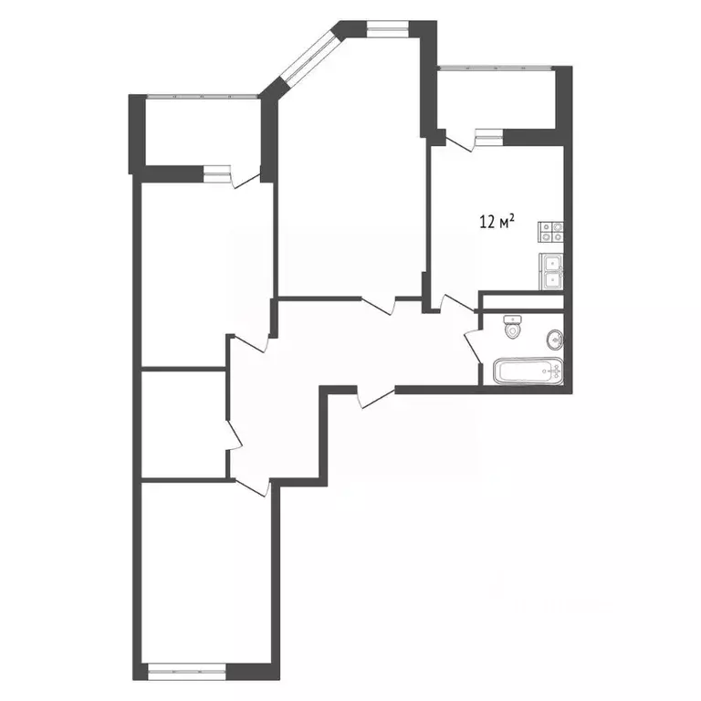 3-к кв. Ленинградская область, Тосно г. Тосненский район, Тосненское ... - Фото 2