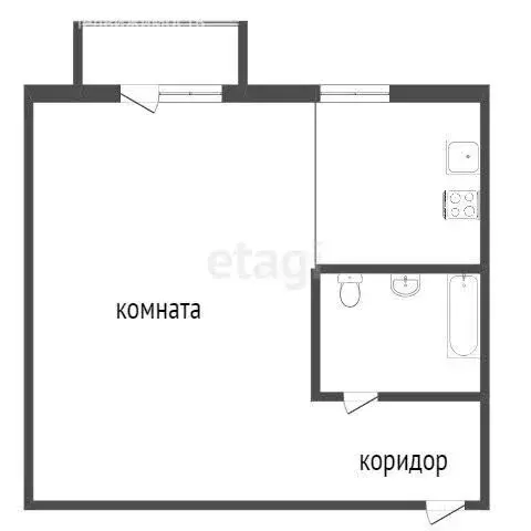1-комнатная квартира: Петрозаводск, улица Антикайнена, 29 (31 м) - Фото 0
