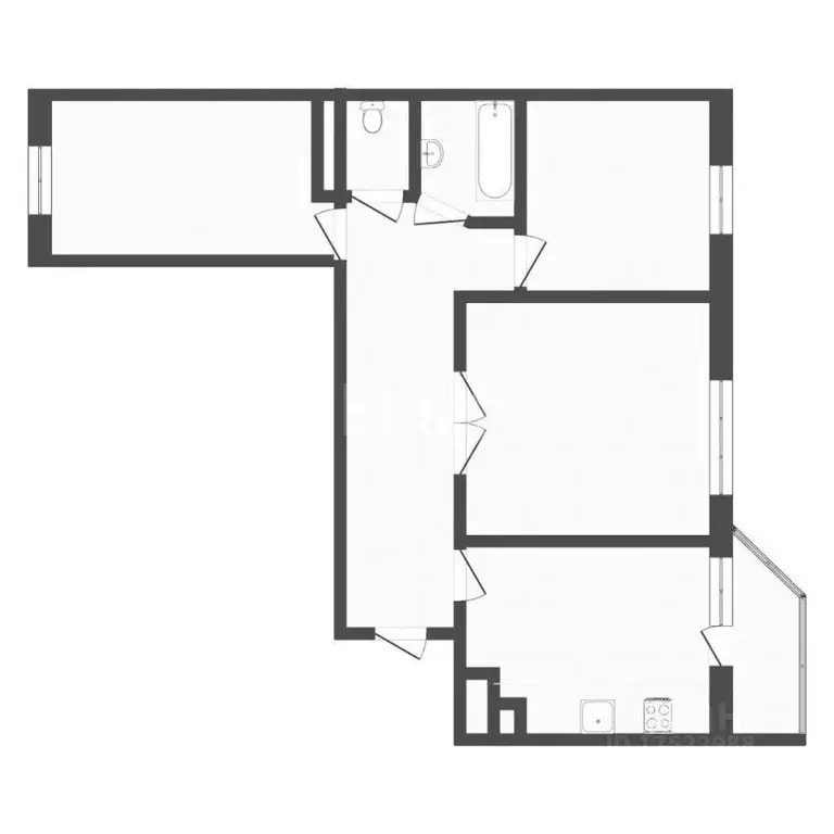 3-к кв. Тюменская область, Тюмень ул. Тимофея Чаркова, 81 (72.3 м) - Фото 1