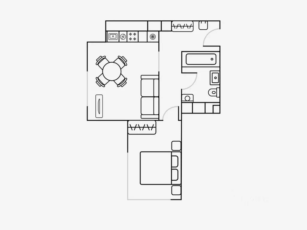 2-к кв. Москва Шелепихинская наб., 34к4 (45.0 м) - Фото 2