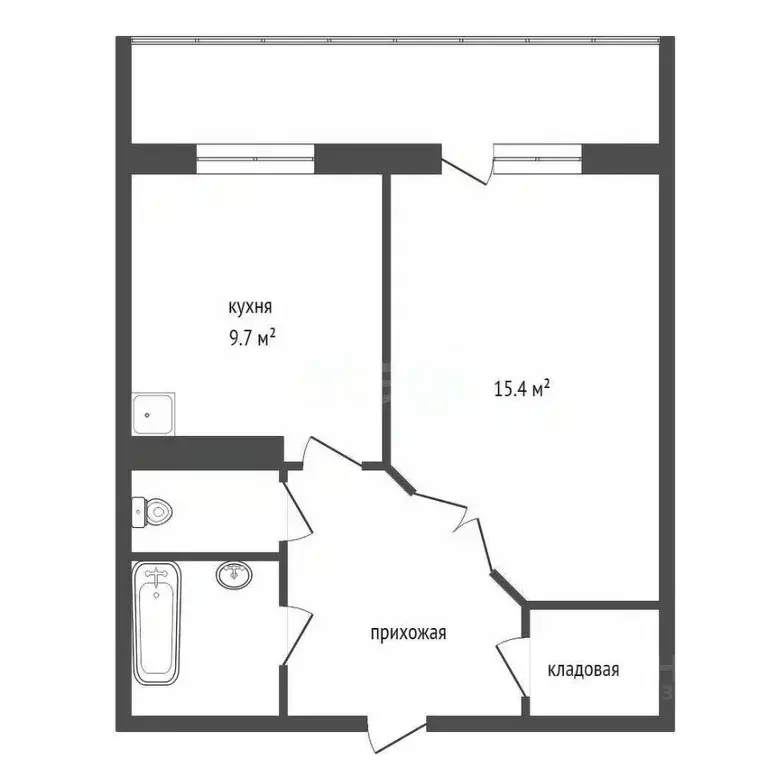 1-к кв. Красноярский край, Красноярск ул. 40 лет Победы, 41 (35.5 м) - Фото 2