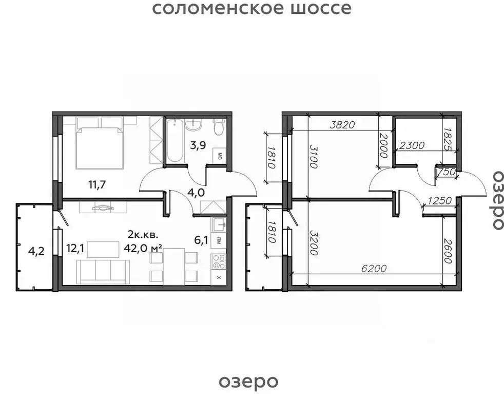 2-к кв. Карелия, Петрозаводск Район Северная промзона, Вороний Наволок ... - Фото 0