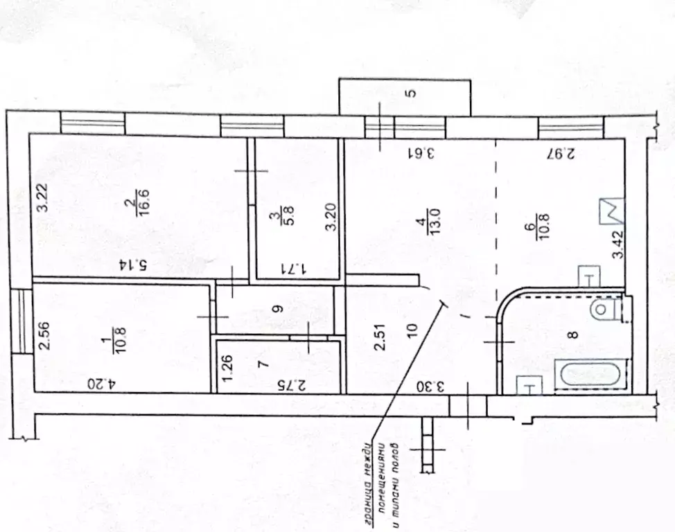 3-к кв. Москва Большая Серпуховская ул., 62 (80.0 м) - Фото 2