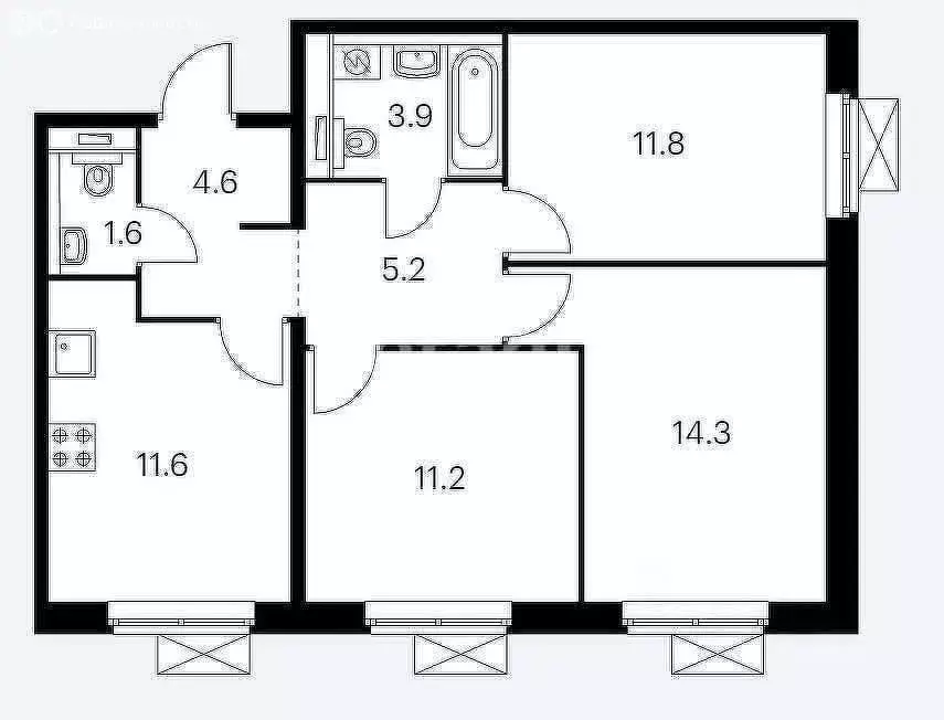 3-комнатная квартира: Люберцы, улица 8 Марта, 18к1 (64.2 м) - Фото 1