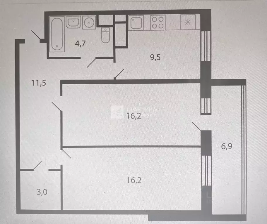2-к кв. Московская область, Мытищи городской округ, д. Пирогово ул. ... - Фото 2