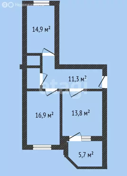 2-комнатная квартира: Салават, улица Калинина, 108 (61.5 м) - Фото 1