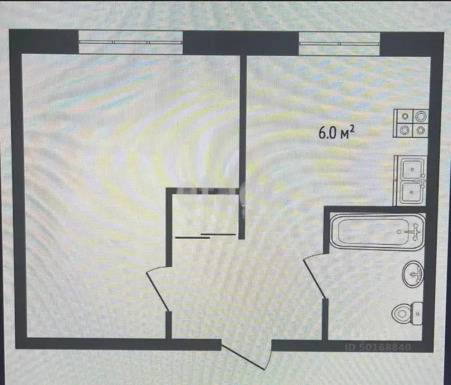 1-к кв. Саратовская область, Балашов Юбилейная ул., 28 (21.8 м) - Фото 2