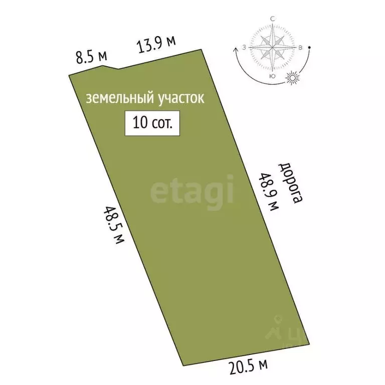 Участок в Крым, Симферополь пер. Лозовой (10.0 сот.) - Фото 2