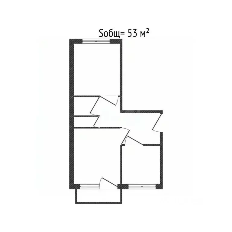 2-к кв. Брянская область, Жуковский муниципальный округ, Деревня ... - Фото 1