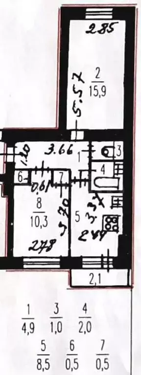 2-к. квартира, 45 м, 8/9 эт. - Фото 0