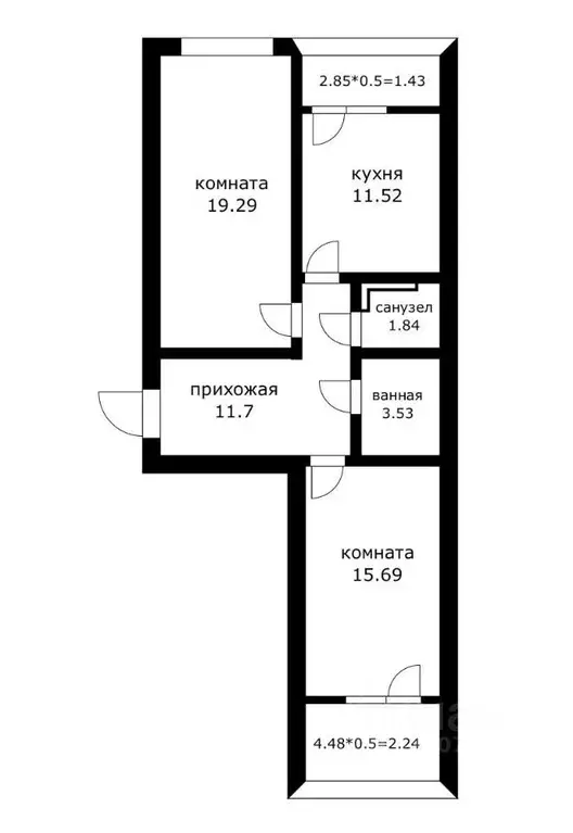 2-к кв. Краснодарский край, Краснодар ул. Командорская, 9/2 (63.77 м) - Фото 1