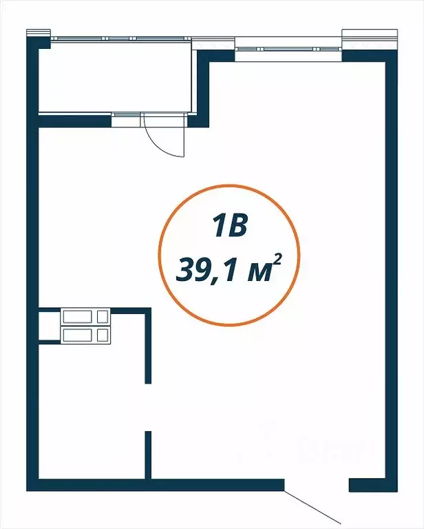 Студия Приморский край, Находка  (39.1 м) - Фото 2