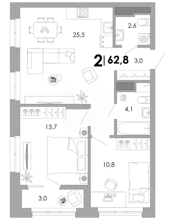2-к кв. Владимирская область, Владимир Октябрьский военный городок,  ... - Фото 1