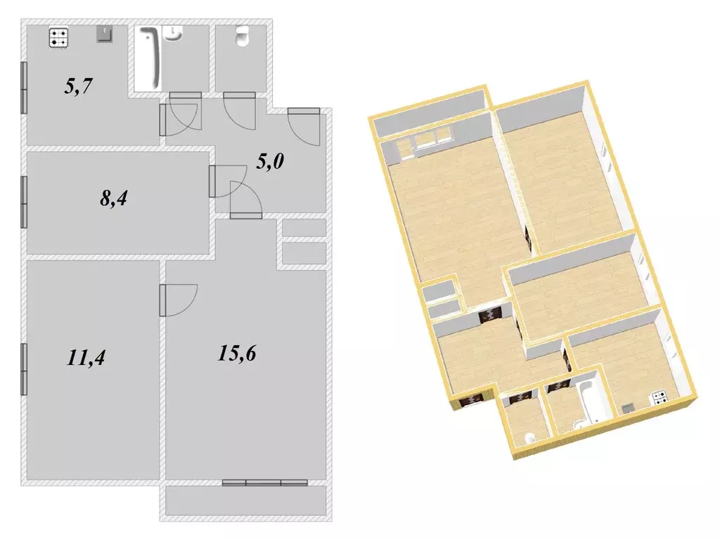 Продаётся 3-к квартира, 51 м - Фото 0