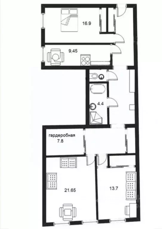 3-к кв. Санкт-Петербург Столярный пер., 4 (102.0 м) - Фото 1