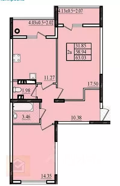 2-к кв. Крым, Евпатория ул. Чапаева, 28Г (63.03 м) - Фото 1