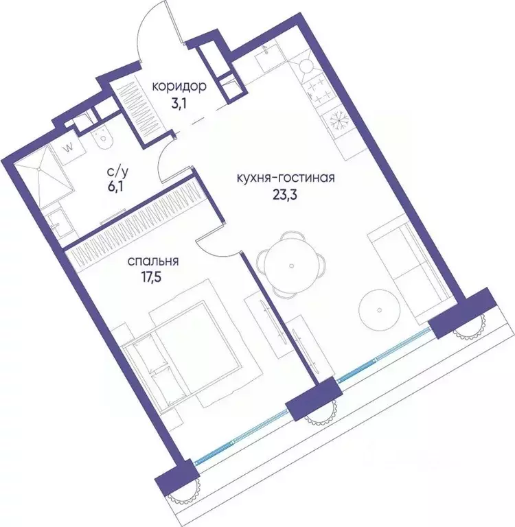 1-к кв. Москва Жилой комплекс остров, 10-й кв-л,  (50.0 м) - Фото 0