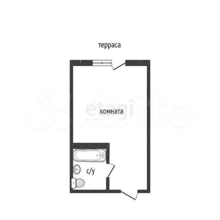 Квартира-студия, 20,8 м, 1/8 эт. - Фото 0