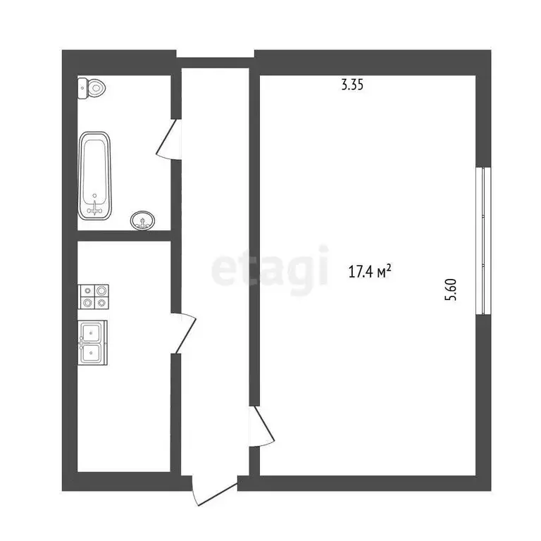 1-комнатная квартира: Петропавловск-Камчатский, Космический проезд, 7А ... - Фото 1