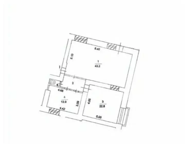 Помещение свободного назначения в Москва Шмитовский проезд, 13 (81 м) - Фото 2