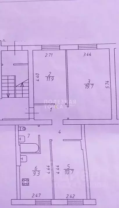3-к кв. Новгородская область, Боровичи Пушкинская ул., 2 (62.2 м) - Фото 2