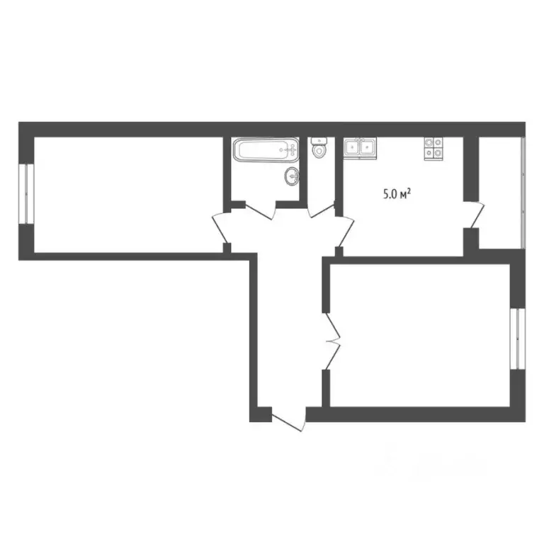 2-к кв. Тюменская область, Тюмень ул. Станционная, 16 (47.2 м) - Фото 2