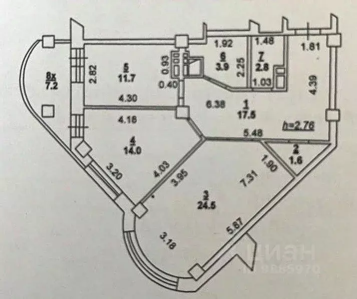 2-к кв. Ростовская область, Ростов-на-Дону просп. 40-летия Победы, 85 ... - Фото 2