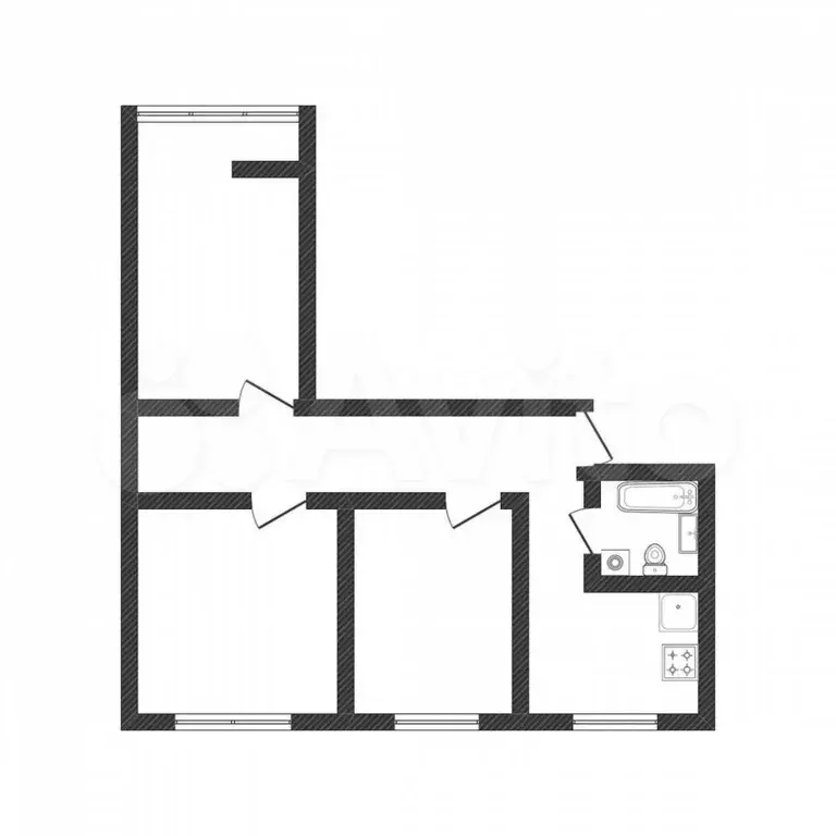 3-к. квартира, 61 м, 5/9 эт. - Фото 0