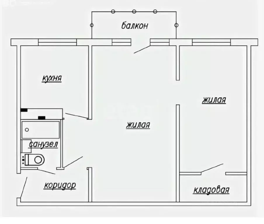 2-к кв. Татарстан, Казань ул. Сибирский Тракт, 15/2 (42.9 м) - Фото 2
