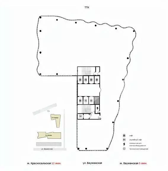 Помещение свободного назначения в Москва Бауманская ул., 11С7 (2019 м) - Фото 2