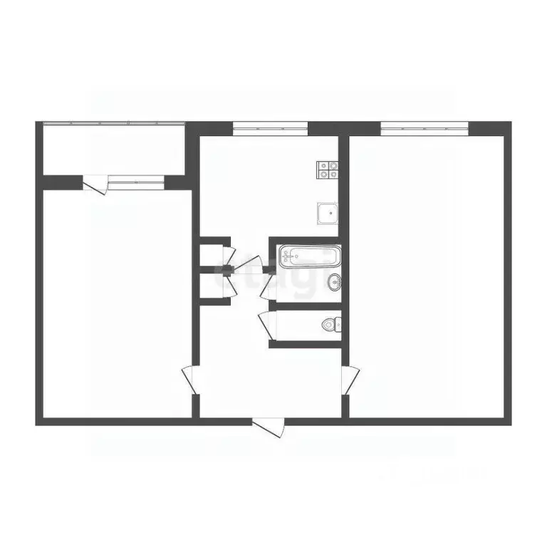 2-к кв. Мордовия, Саранск ул. Косарева, 31 (47.3 м) - Фото 1