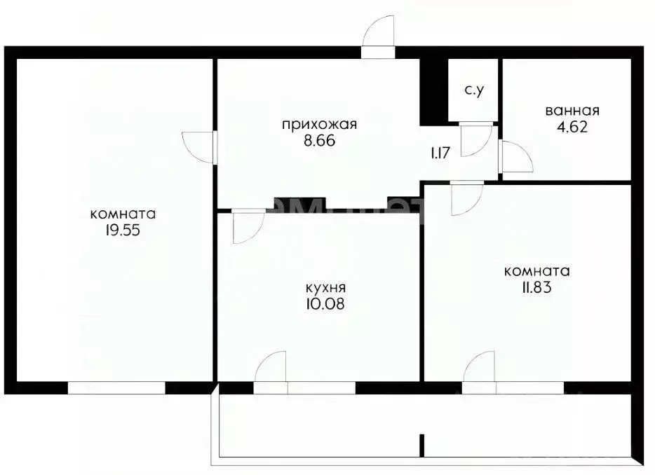 2-к кв. Краснодарский край, Краснодар ул. Совхозная, 20 (56.3 м) - Фото 2