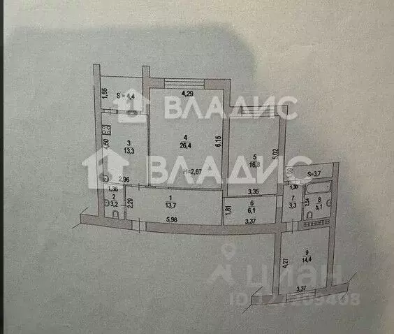 3-к кв. Ростовская область, Ростов-на-Дону 3-я Кольцевая ул., 58 ... - Фото 1