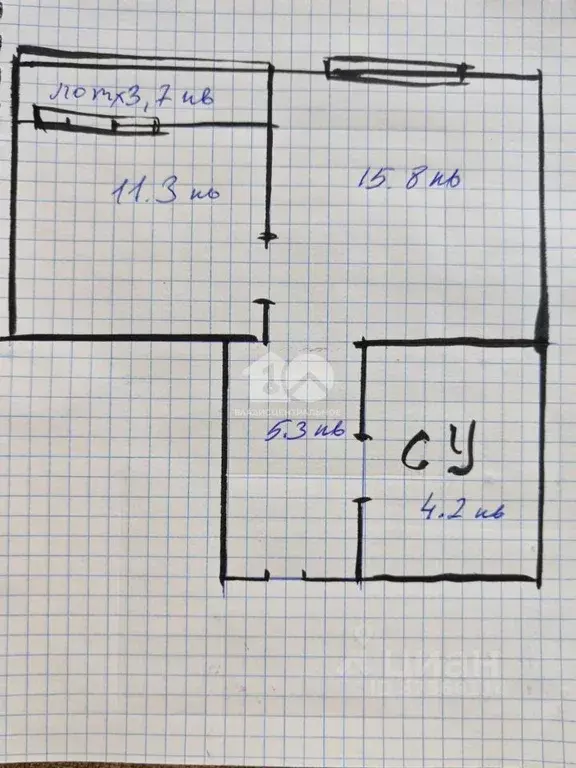 2-к кв. Новосибирская область, Новосибирск ул. Титова, 234 (36.6 м) - Фото 2