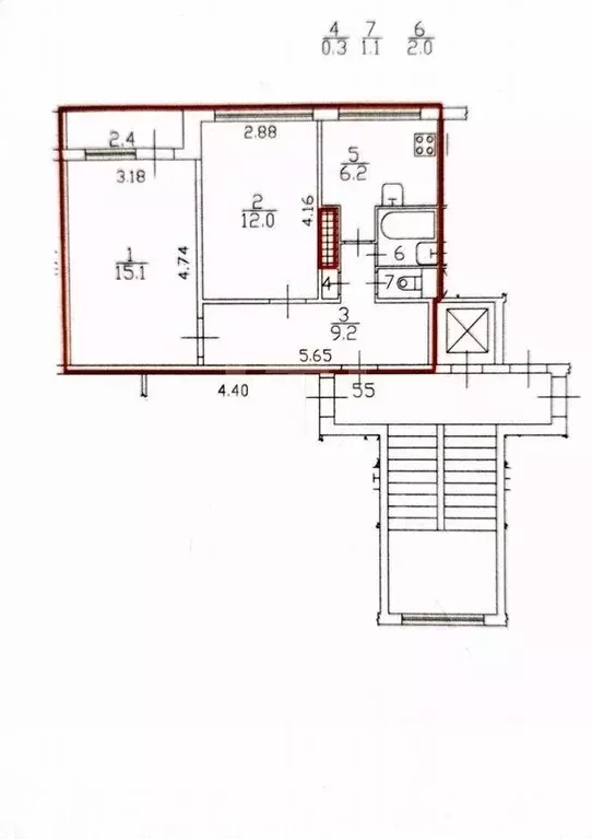 2-к кв. Санкт-Петербург ул. Тамбасова, 8К4 (45.9 м) - Фото 1