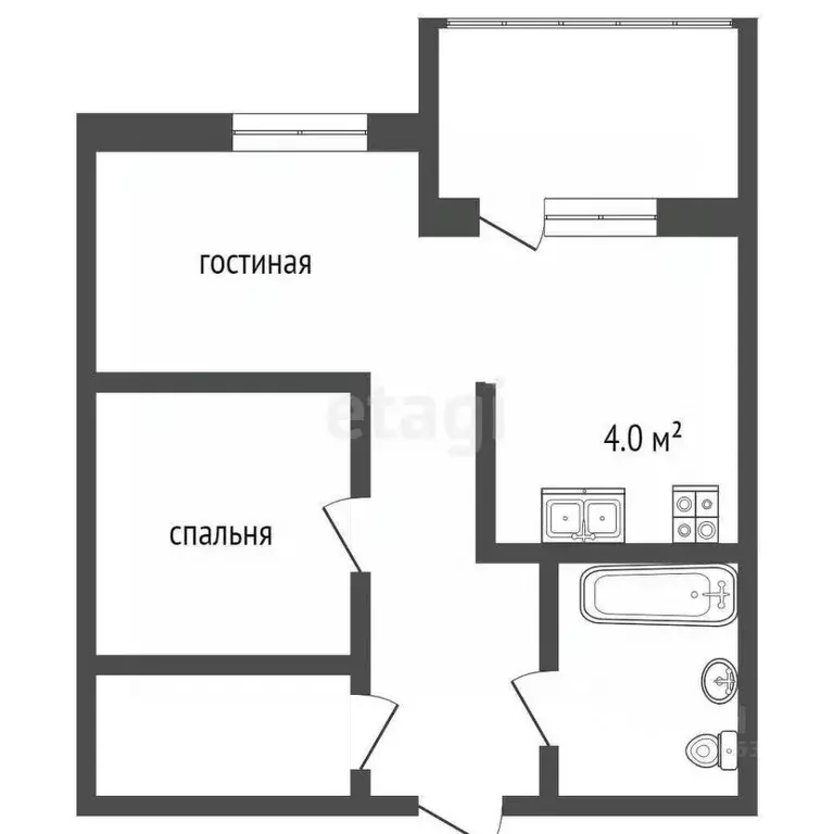 1-к кв. Ханты-Мансийский АО, Сургут Университетская ул., 29 (37.7 м) - Фото 0