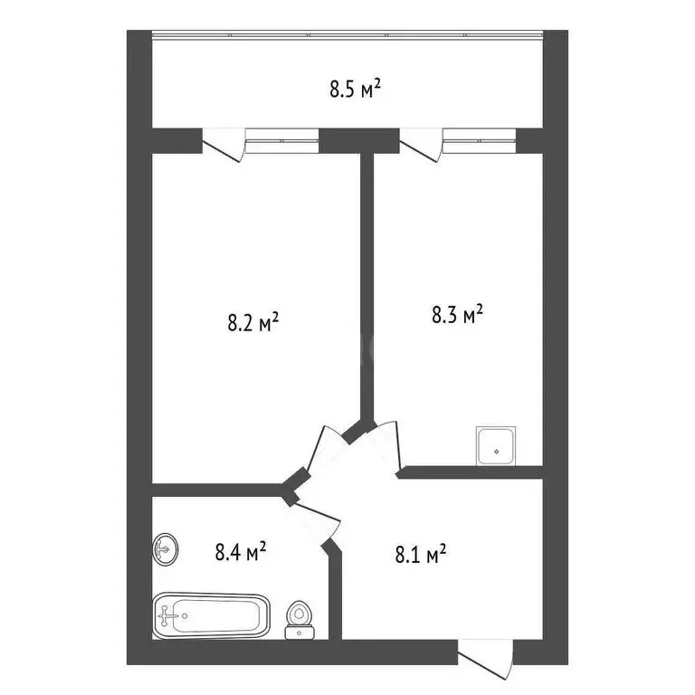 1-комнатная квартира: Благовещенск, Амурская улица, 55/3 (42 м) - Фото 1