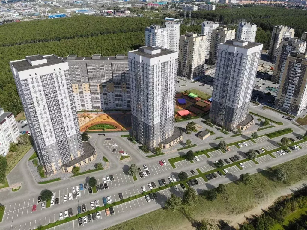Студия Тюменская область, Тюмень ул. Мельникайте, 2к18 (38.53 м) - Фото 1