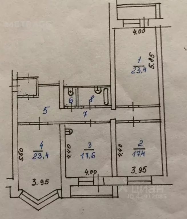 3-к кв. Новосибирская область, Бердск ул. Ленина, 43А (115.0 м) - Фото 1