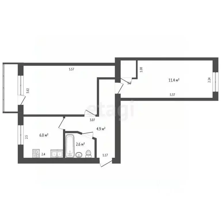 2-к кв. Ростовская область, Азов Азовский район, Зои Космодемьянской ... - Фото 2