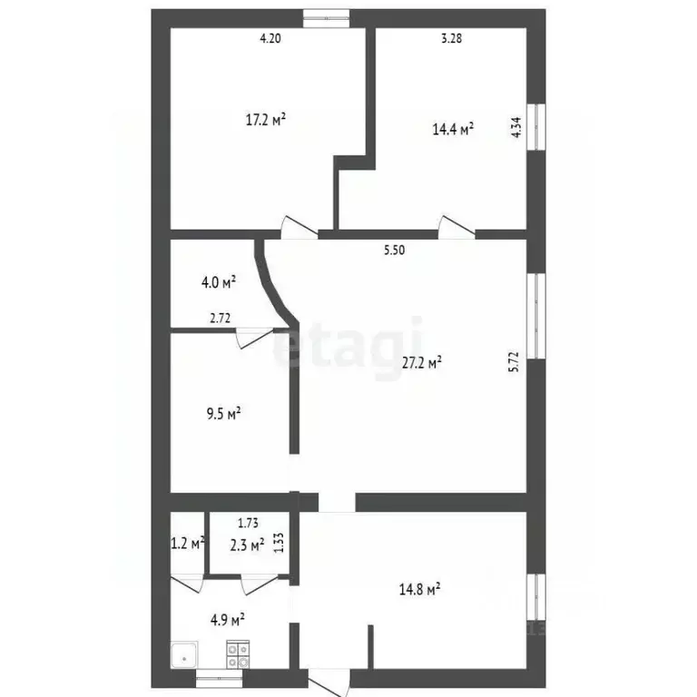 Дом в Омская область, Омск ул. 8-я Восточная, 57 (206 м) - Фото 1