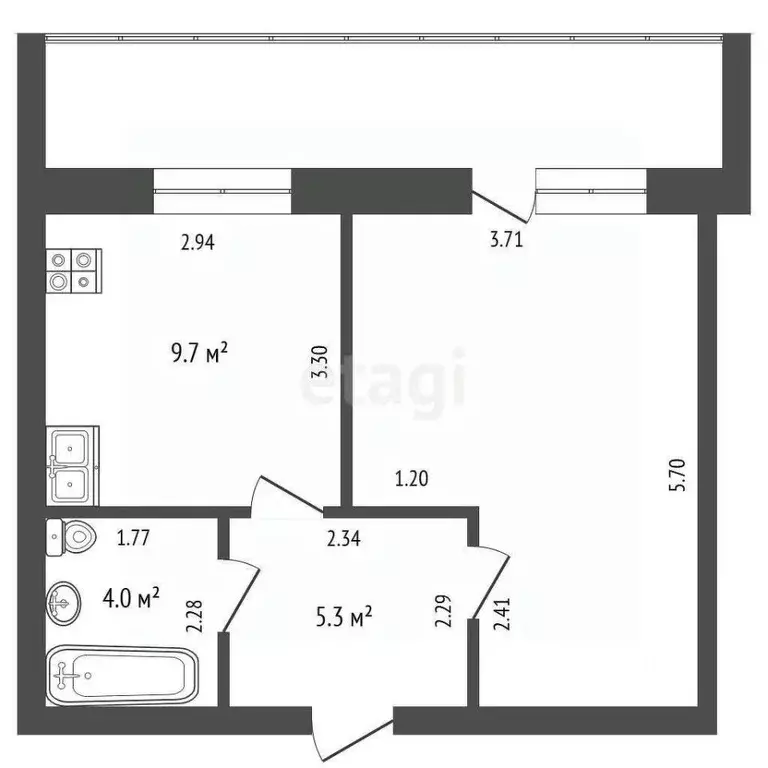 1-к кв. Тюменская область, Тюмень ул. Избышева, 6 (37.2 м) - Фото 0