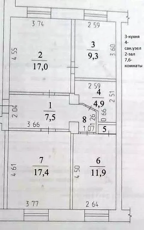 3-к кв. Кемеровская область, Кемерово Инициативная ул., 95 (70.2 м) - Фото 1