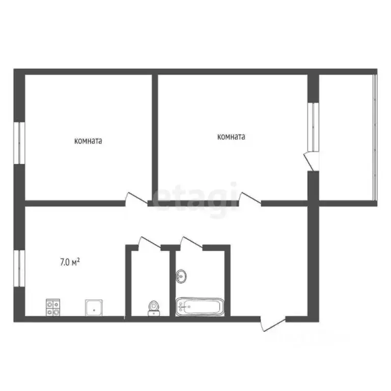 2-к кв. Ярославская область, Ярославль ул. Кривова, 55а (43.7 м) - Фото 2