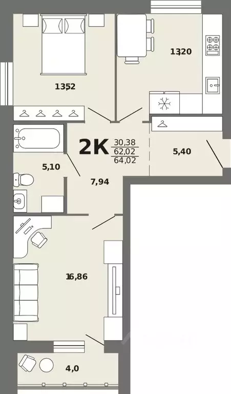 2-к кв. Алтай, Майминский район, с. Майма  (64.02 м) - Фото 1