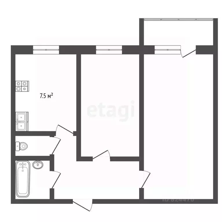 2-к кв. Московская область, Раменское Коммунистическая ул., 23 (43.5 ... - Фото 2
