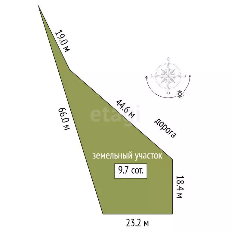 Участок в Тюмень, ТОО Ембаевское (9.67 м) - Фото 1