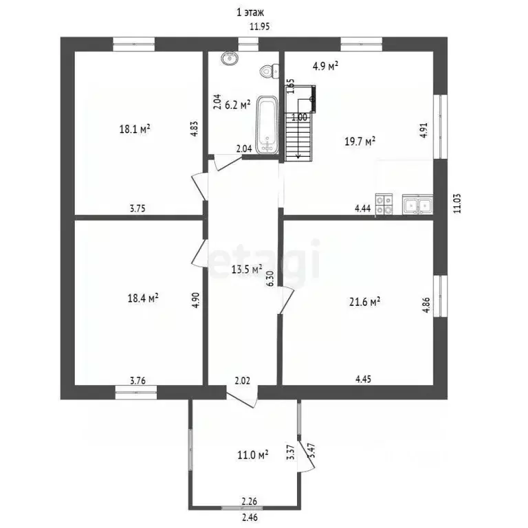 Дом в Ямало-Ненецкий АО, Красноселькупский район, с. Толька ул. ... - Фото 2