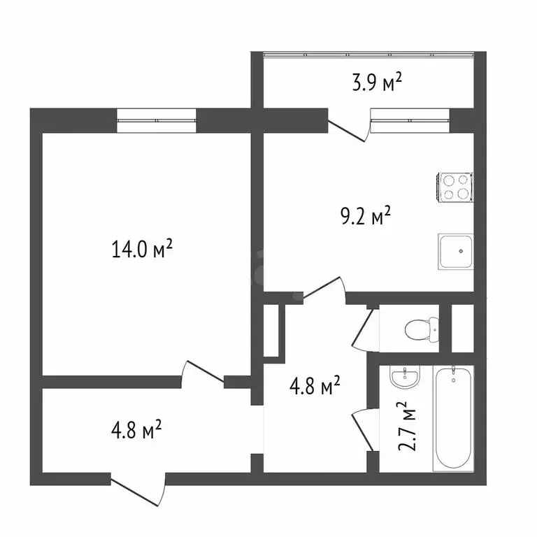1-комнатная квартира: Омск, 1-й Амурский проезд, 5 (36.7 м) - Фото 1